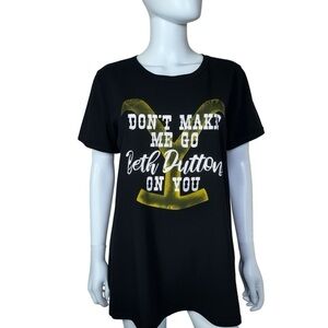 Yellowstone Women’s “Don’t Make Me Go Beth Dutton On You” Black Short Sleeve Tee